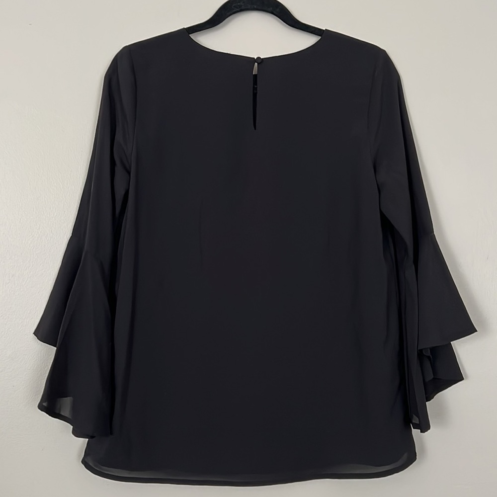 Goldray Black Flutter Sleeve Top - image 4